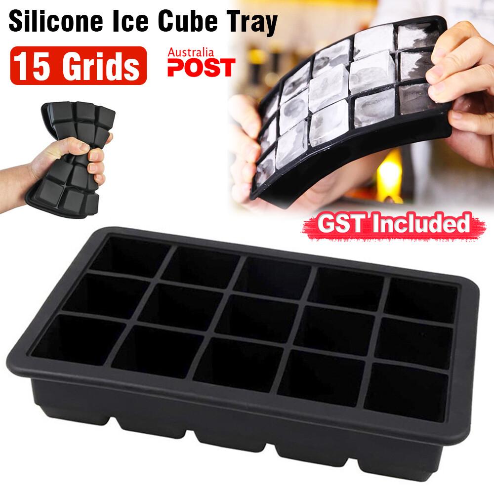 15 Grids Whiskey Silicone Maker Ice Cube Tray Mould Large Mold Giant Square