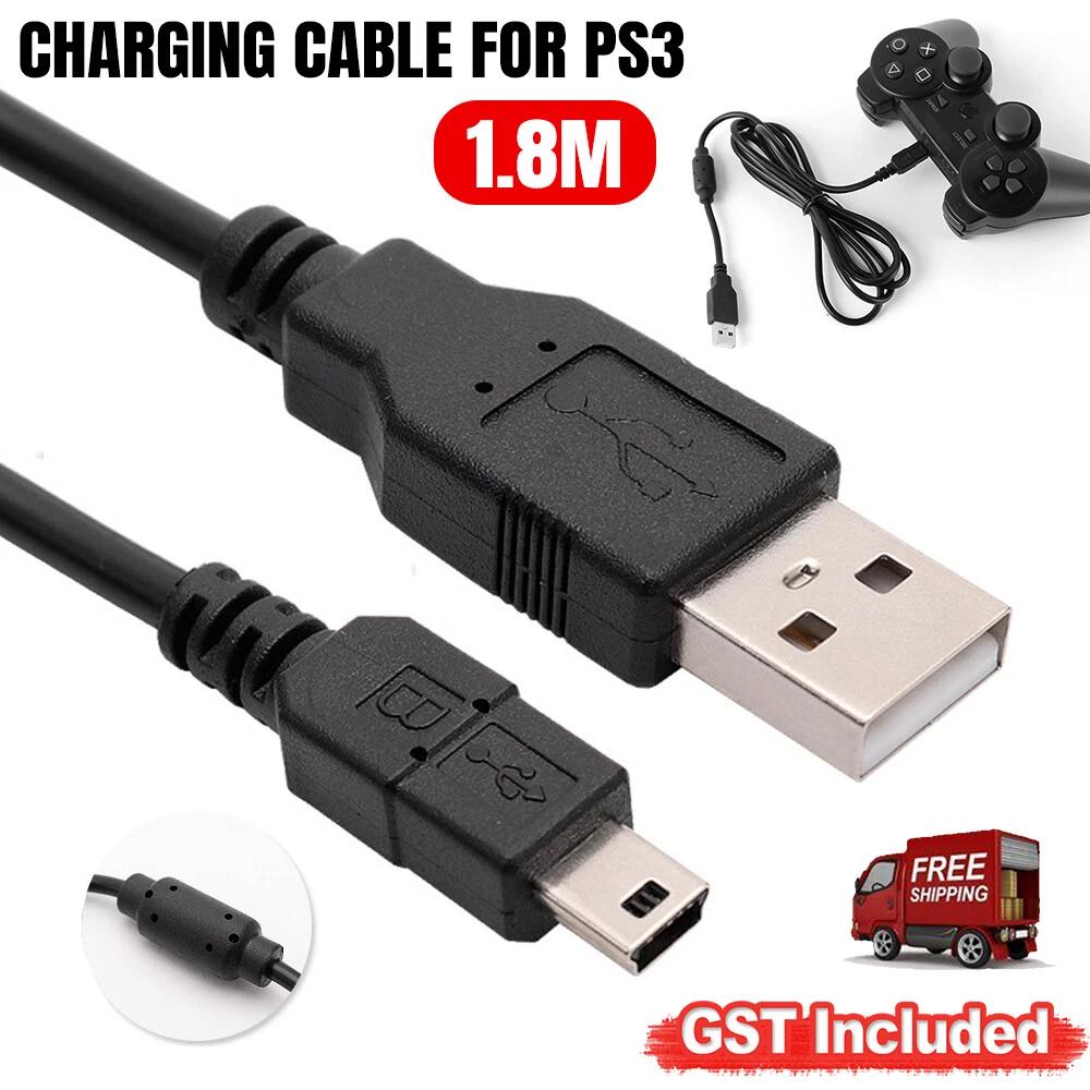 1.8M USB Charger Charging Cable for Playstation 3 PS3 Wireless Controller