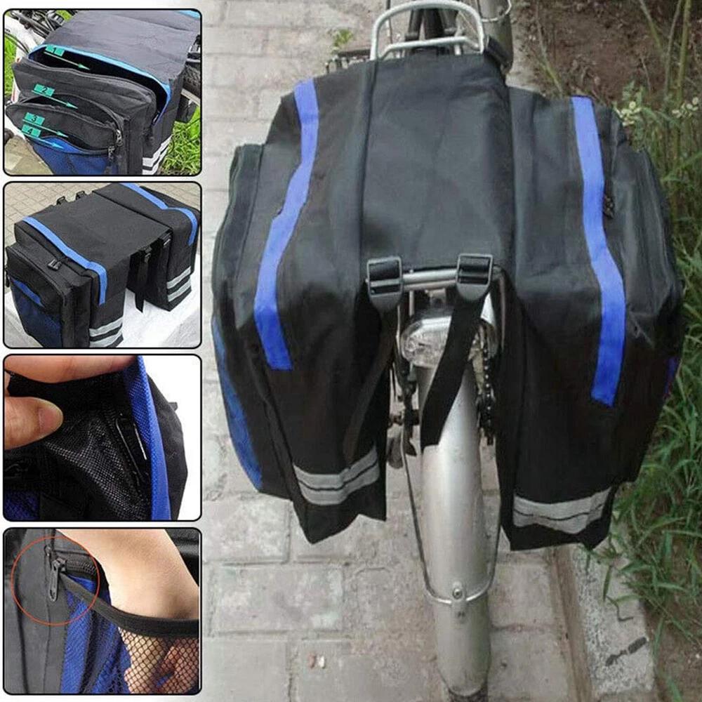 25L Bike Bicycle Rear Rack Pannier Bag Waterproof Seat Box Zipper Camping - Image 5