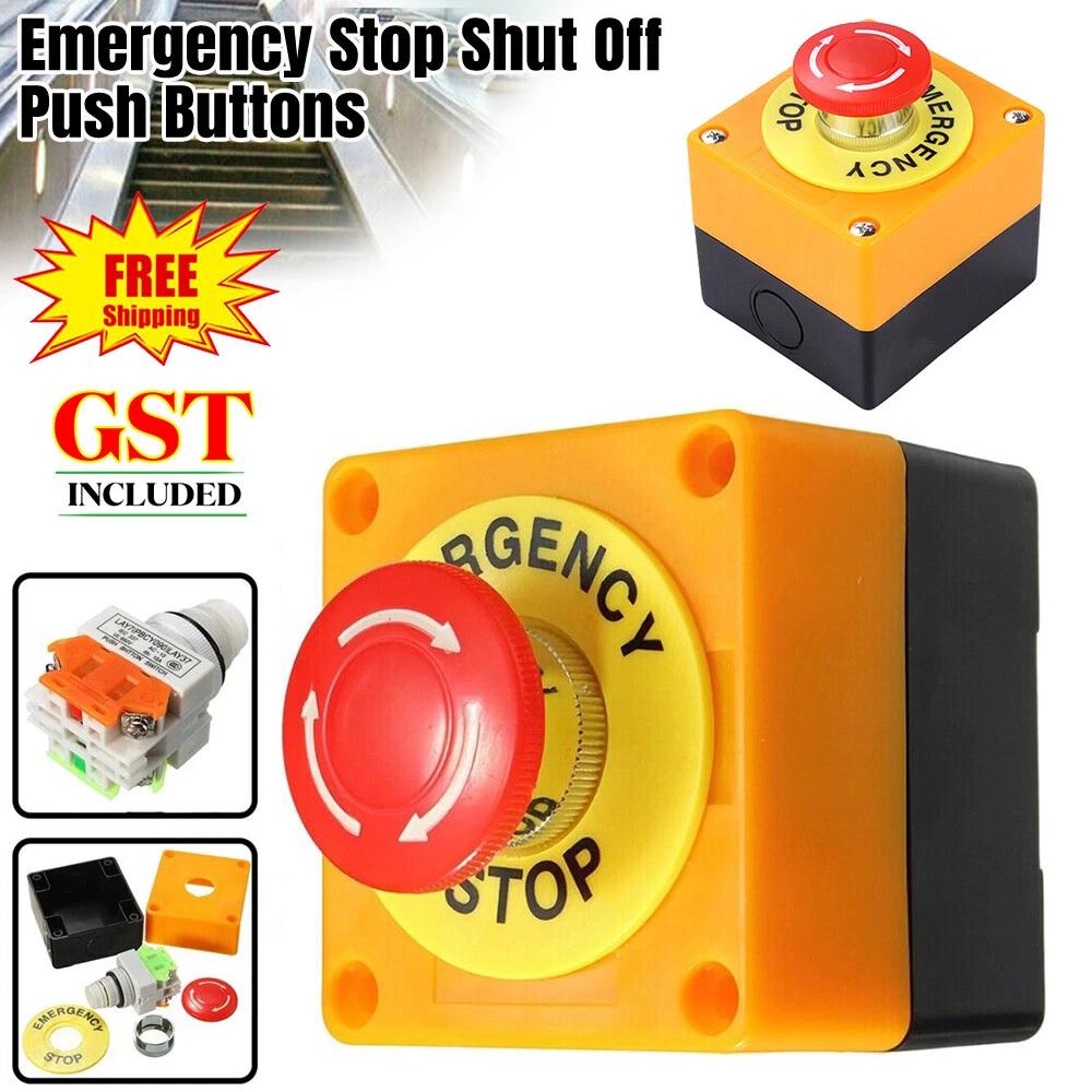Emergency Stop NO / NC Push Button Switch e-stop Shut Off Push Button