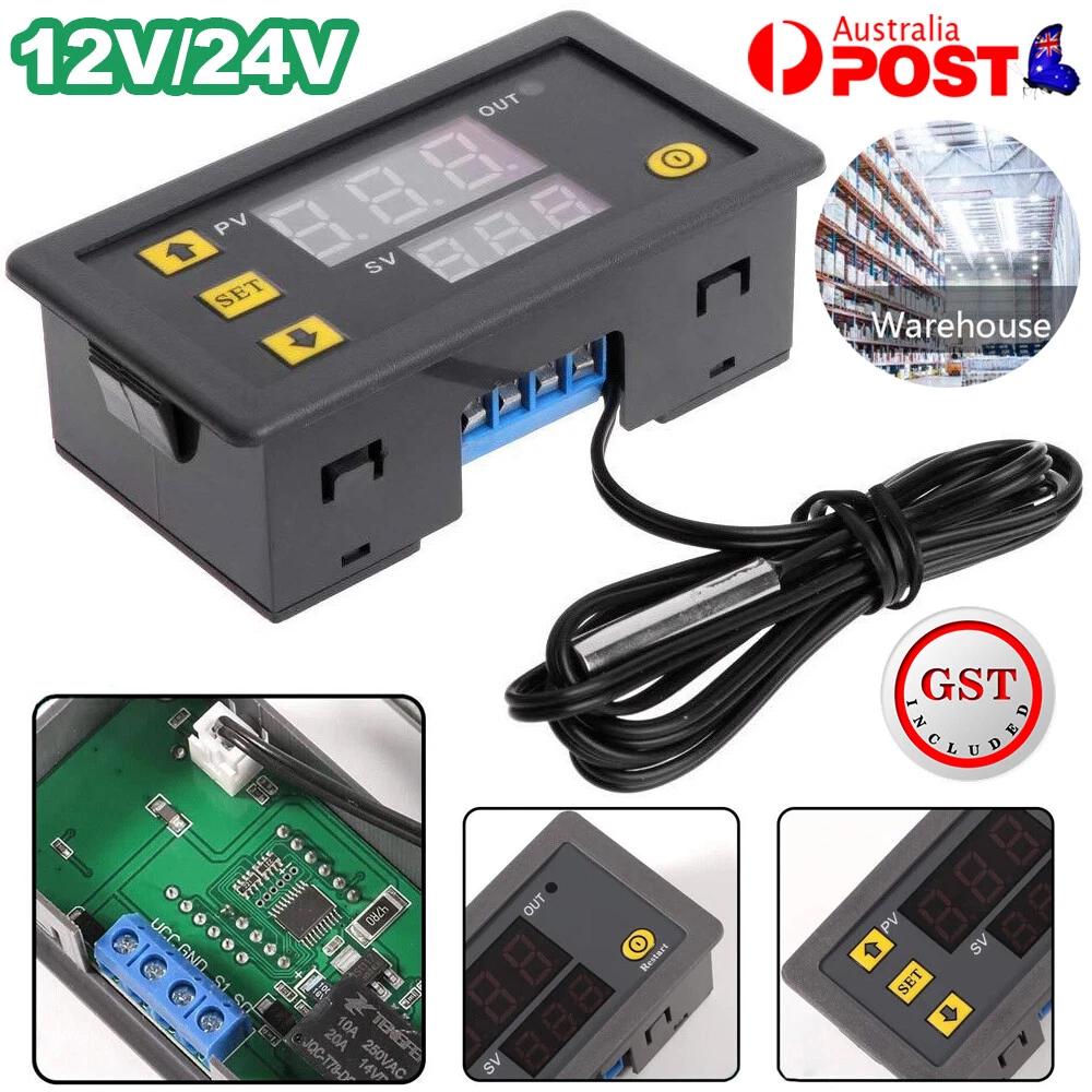 Intelligent Digital Temperature Controller Thermostat Control Switch 12/24V
