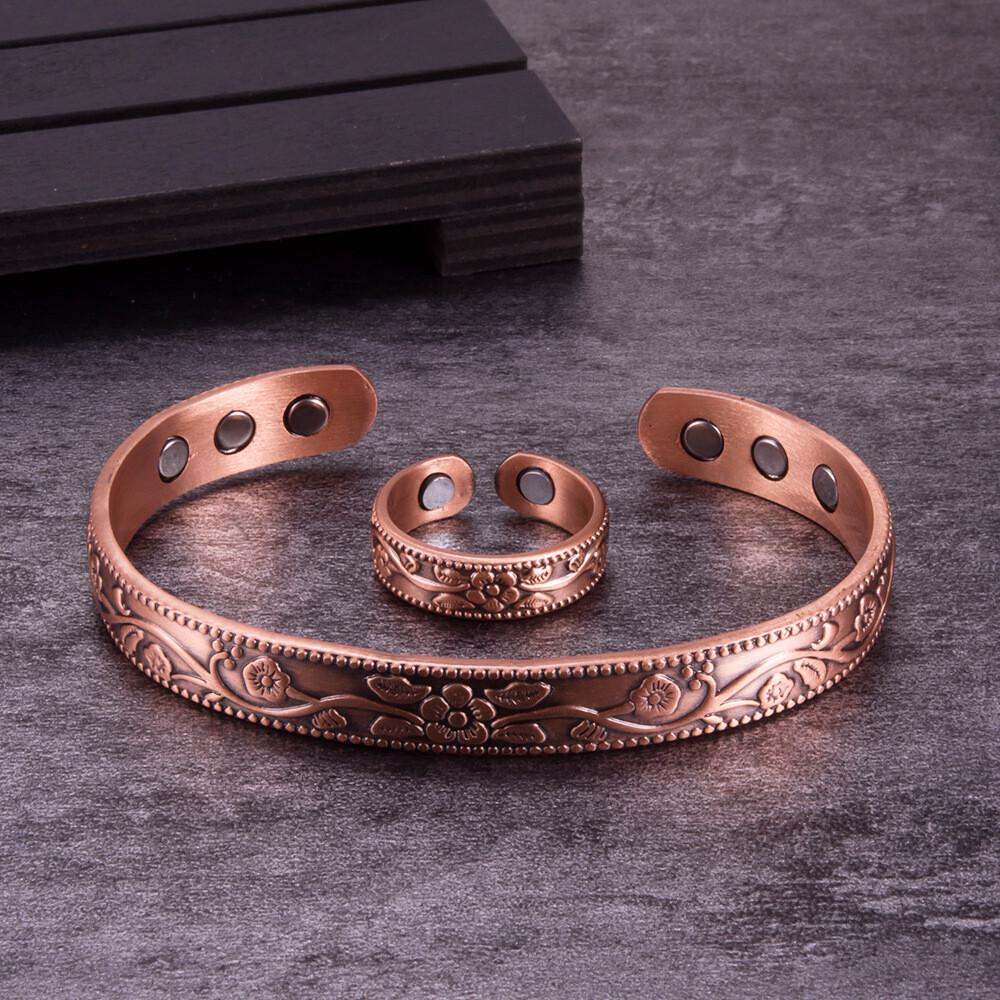 Magnetic Bracelet/Ring Gift Bangle Birthday Xmas Elegant Unisex