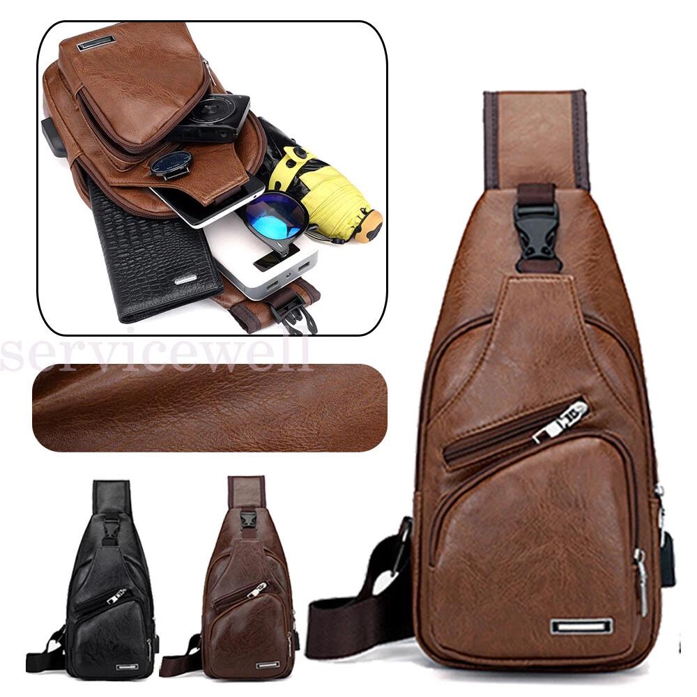 Man Shoulder Backpack Chest Bag Small Sling Cross Body Satchel Bag Outdoor