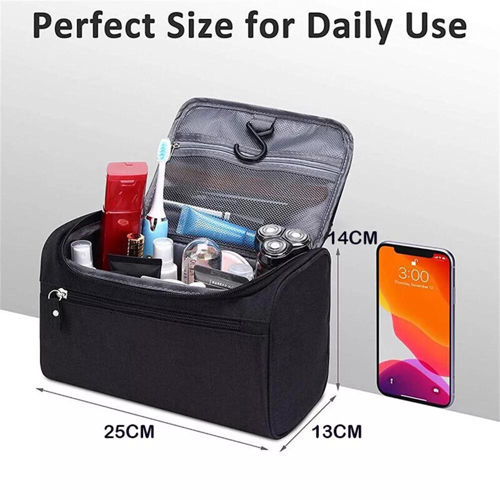 Mens Hanging Travel Toiletry Wash Storage Shaving Makeup Case Cosmetic Bags - Image 2