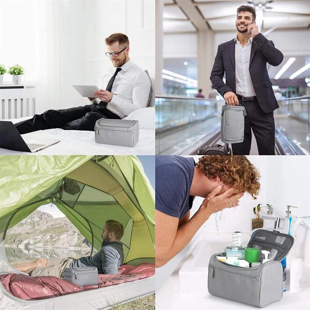 Mens Hanging Travel Toiletry Wash Storage Shaving Makeup Case Cosmetic Bags - Image 3