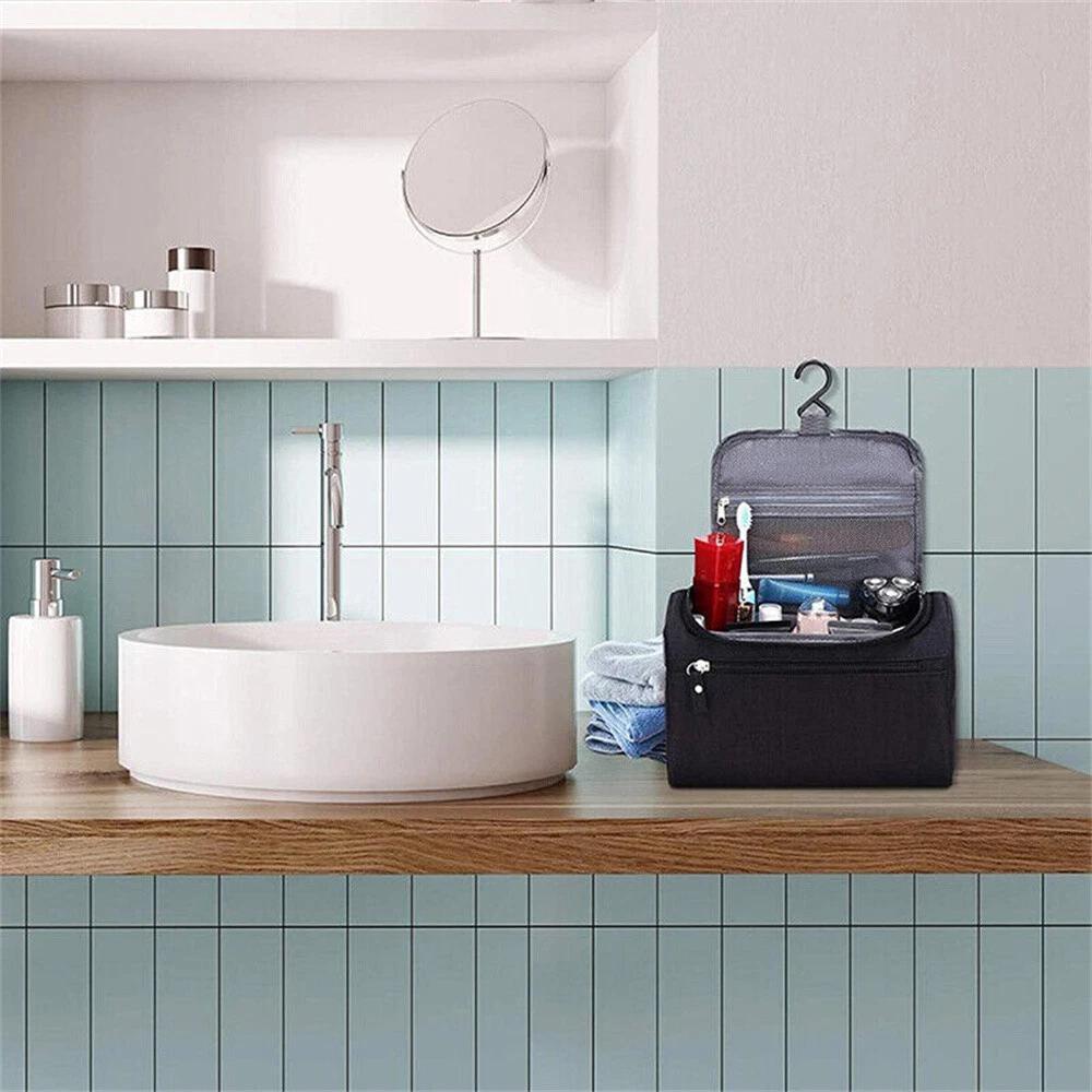 Mens Hanging Travel Toiletry Wash Storage Shaving Makeup Case Cosmetic Bags - Image 7