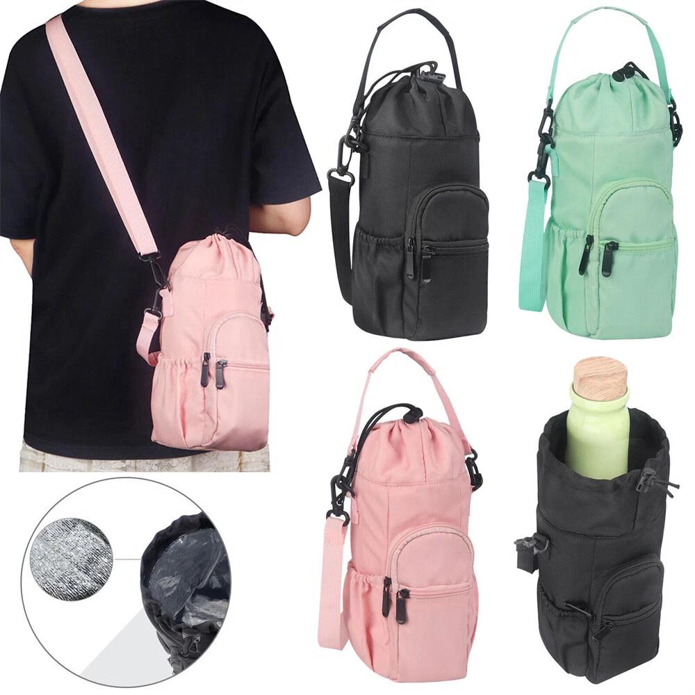 Portable Water Bottle Carrier Insulated Cup Cover Bag Holder Pouch w/ Strap - Image 6