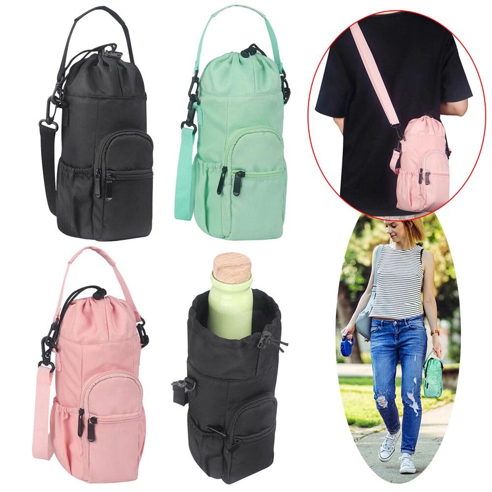 Portable Water Bottle Carrier Insulated Cup Cover Bag Holder Pouch w/ Strap - Image 5
