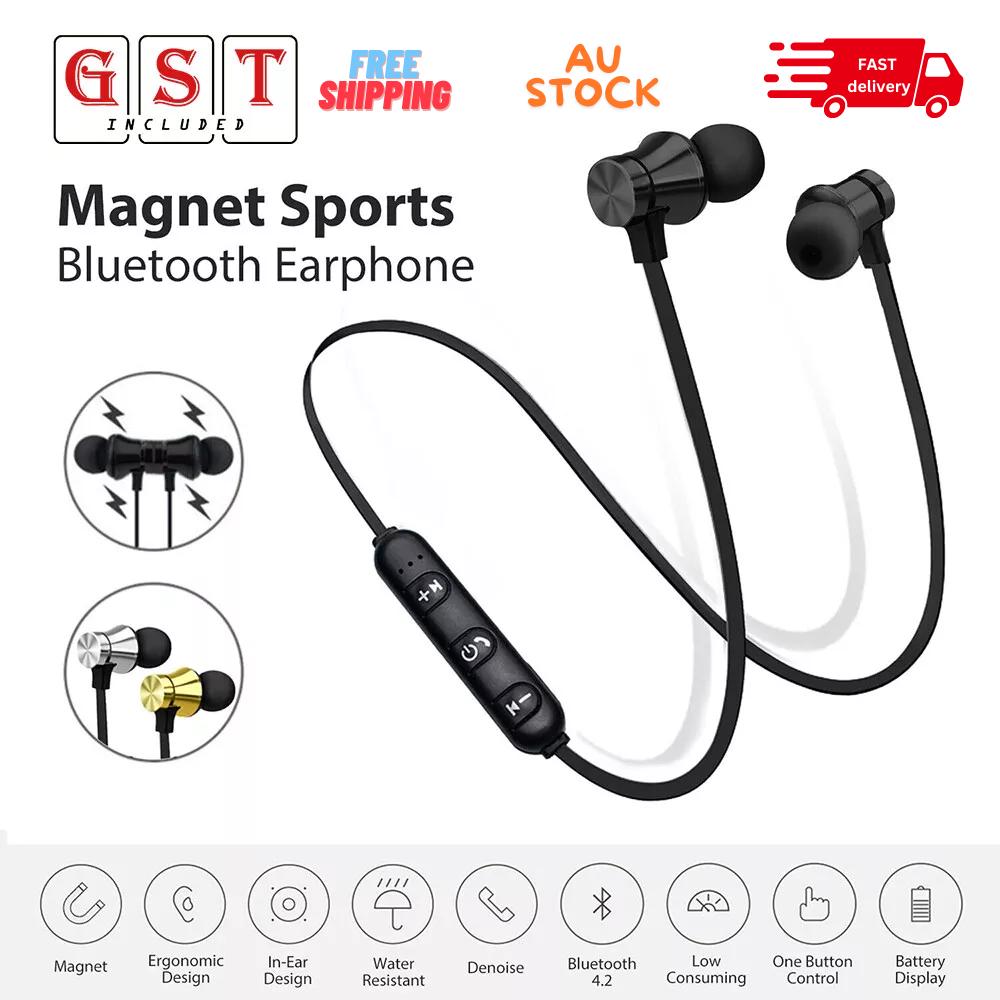 Premium Wireless Bluetooth Sweatproof Headset Sport Gym Earphones