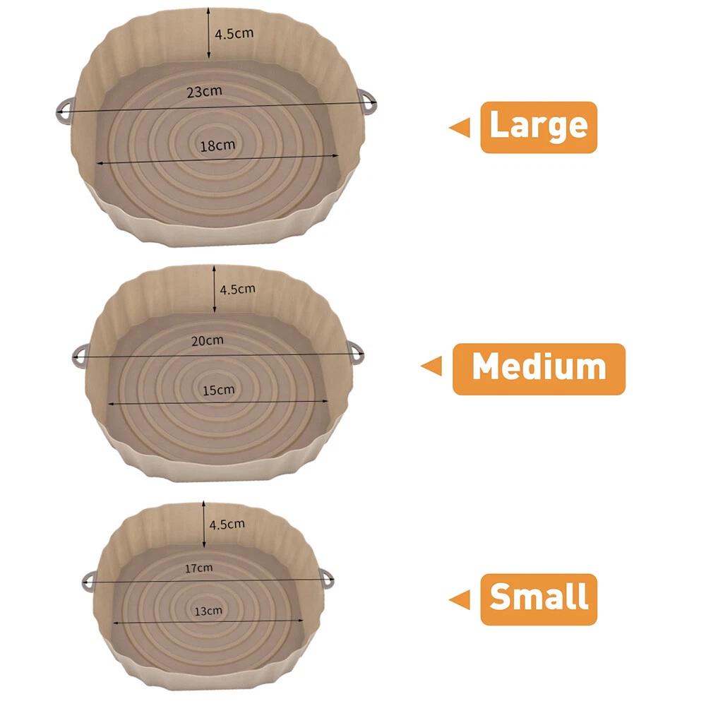 Square Air Fryer Air Fryer Silicone Pot Basket Liner Non Stick Baking Tray - Image 2