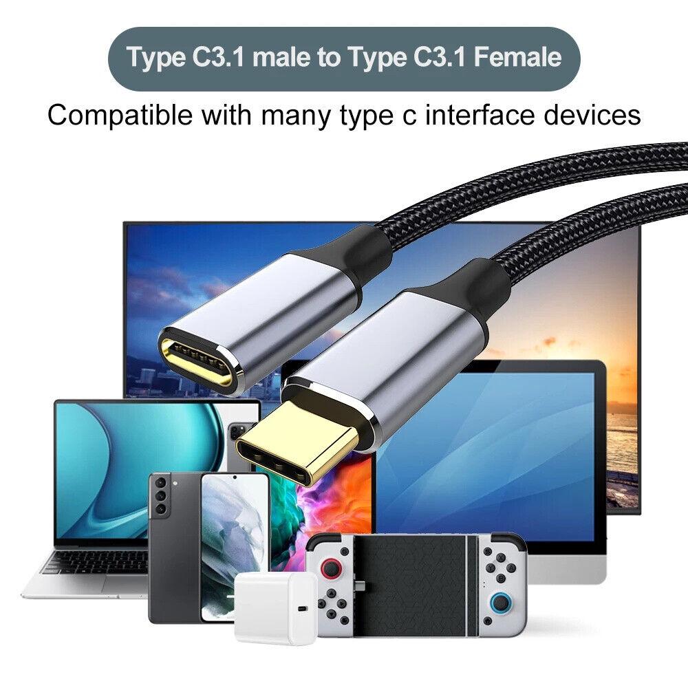 USB 3.1 Type C USB C Extension Cable Male to Female Extender Charging Cord - Image 5