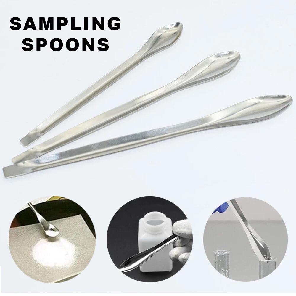 Stainless Steel Spoon Lab Spatula Scoop Laboratory Tiny Sampling Spoons - Image 5