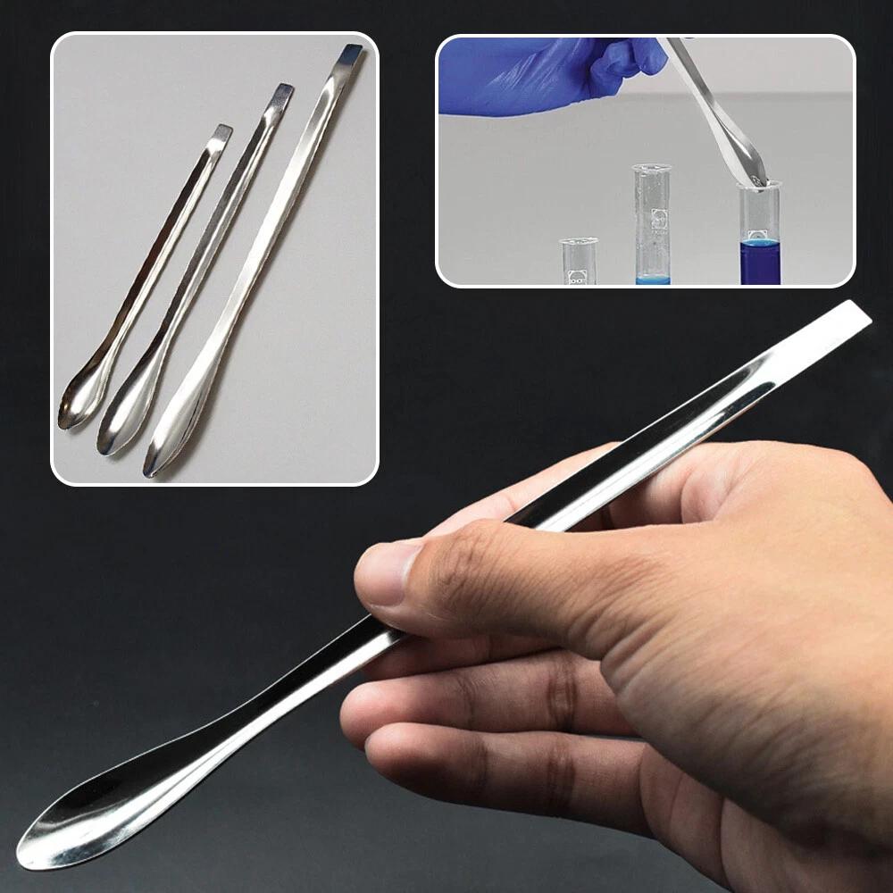 Stainless Steel Spoon Lab Spatula Scoop Laboratory Tiny Sampling Spoons - Image 6