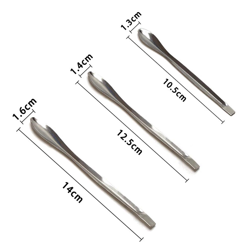 Stainless Steel Spoon Lab Spatula Scoop Laboratory Tiny Sampling Spoons - Image 2