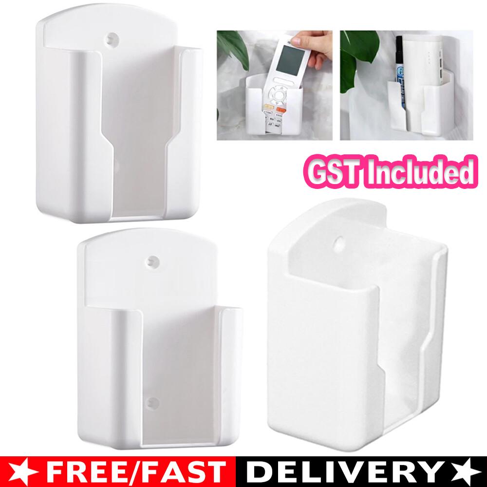 Wall Mount TV Air Conditioner Remote Control Holder Phone Storage Rack