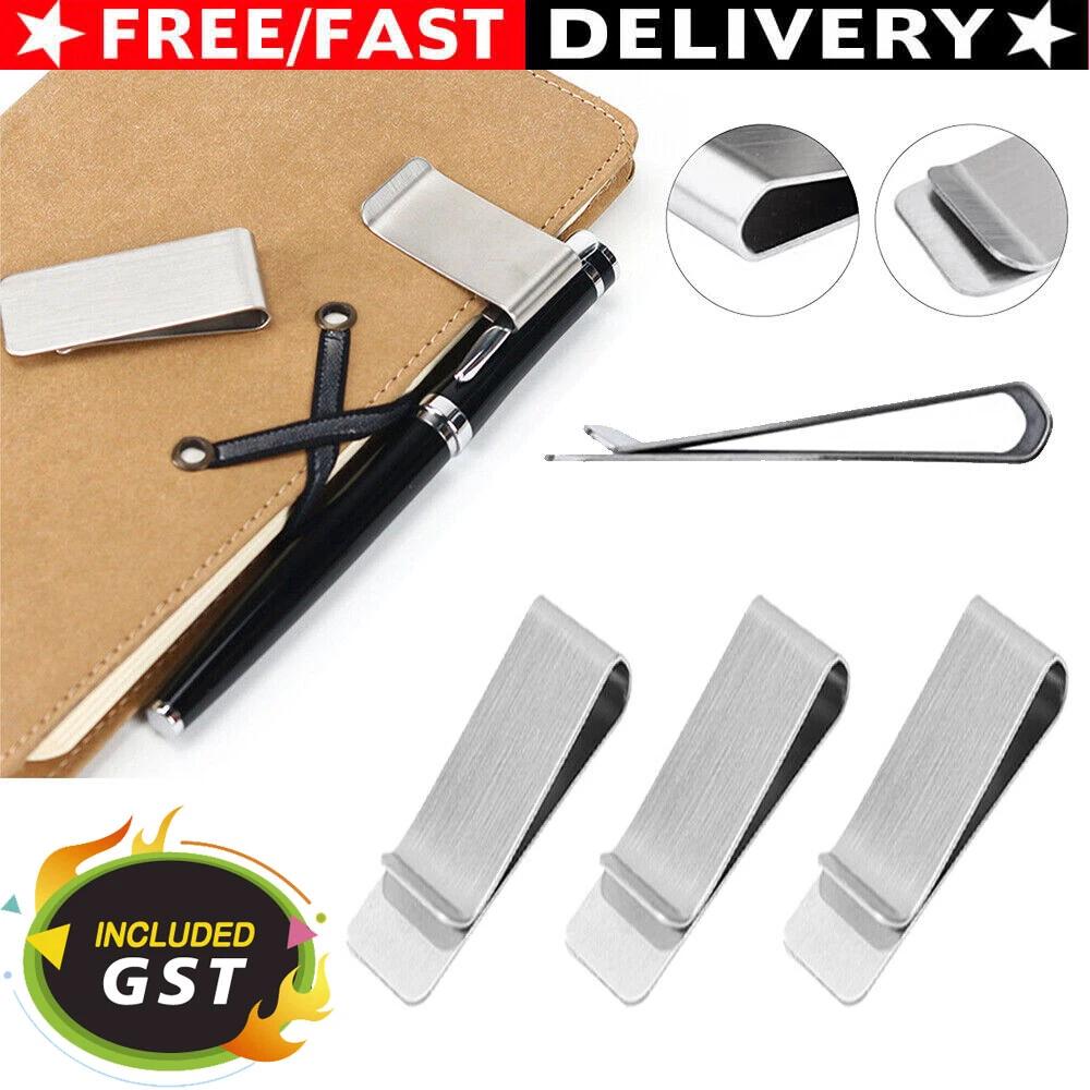 Money Clip Cash Note Business Card Holder Stainless Steel Mens Wallet Metal