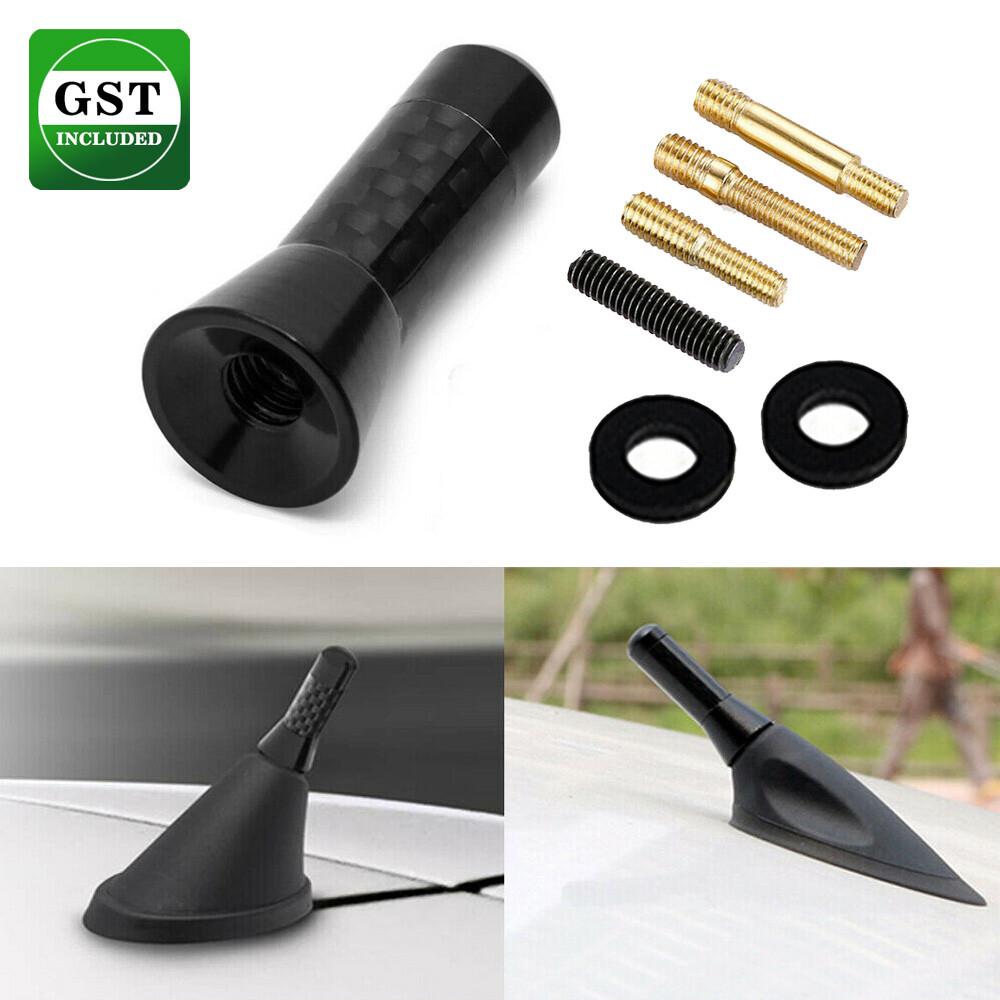 1.3 Black Carbon Fiber Screw Short Antenna Car AM/FM Radio SignalAerialMast