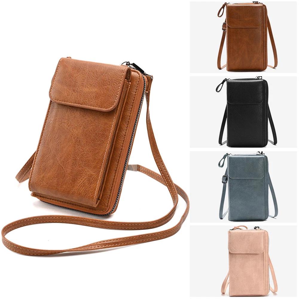 PU Leather Women Pouch Bag Mobile Phone Bag Crossbody Shoulder Purse Wallet - Image 5