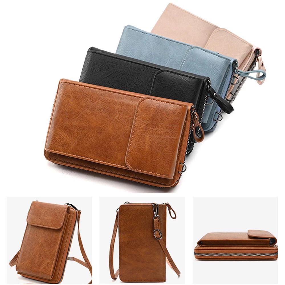 PU Leather Women Pouch Bag Mobile Phone Bag Crossbody Shoulder Purse Wallet - Image 4