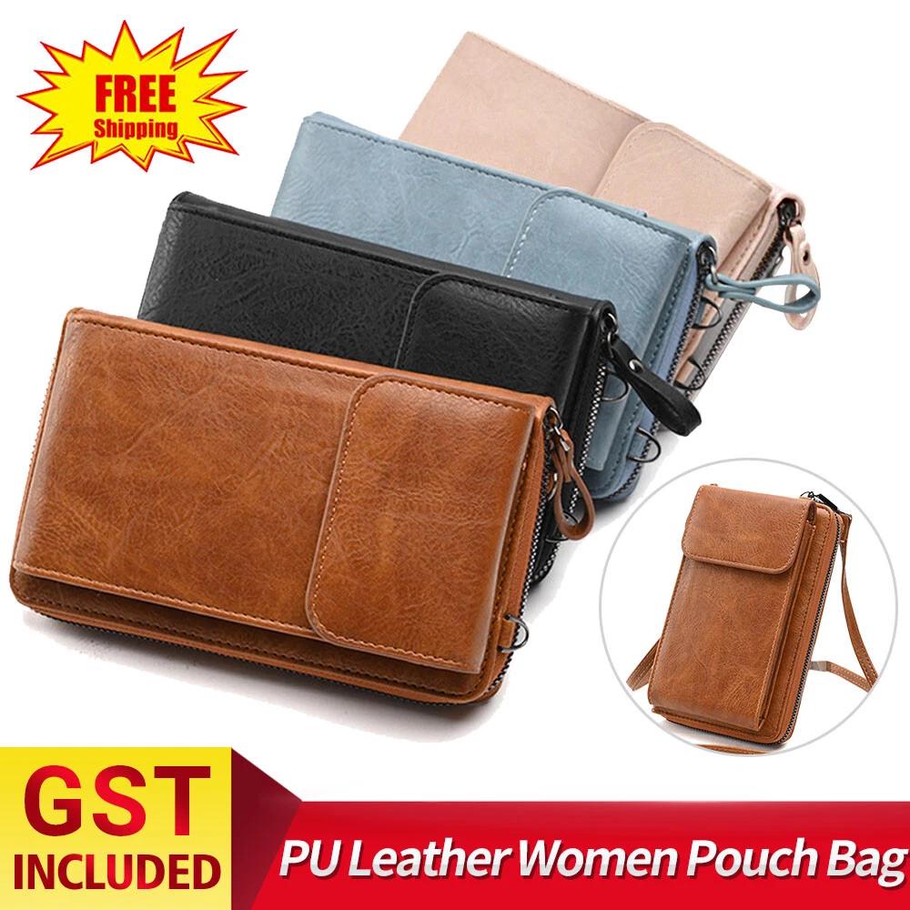PU Leather Women Pouch Bag Mobile Phone Bag Crossbody Shoulder Purse Wallet