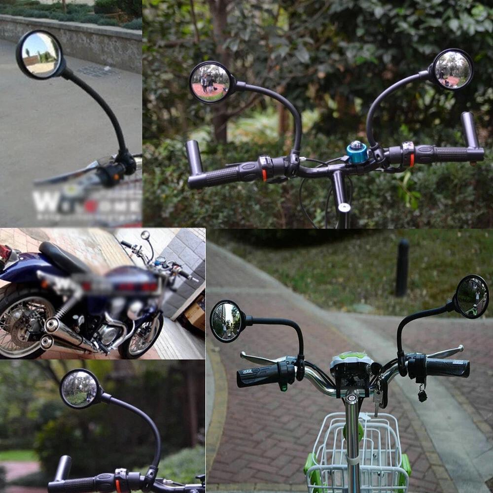 Adjustable Bicycle Rear View Mirrors Bike Cycling Handlebar Rearview - Image 2