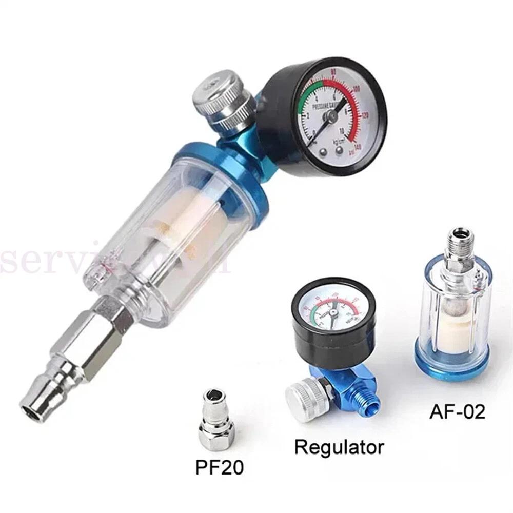 1/4 Spray Gun Air Regulator Gauge Air Pressure Regulator Filter For Paint Gun - Image 5