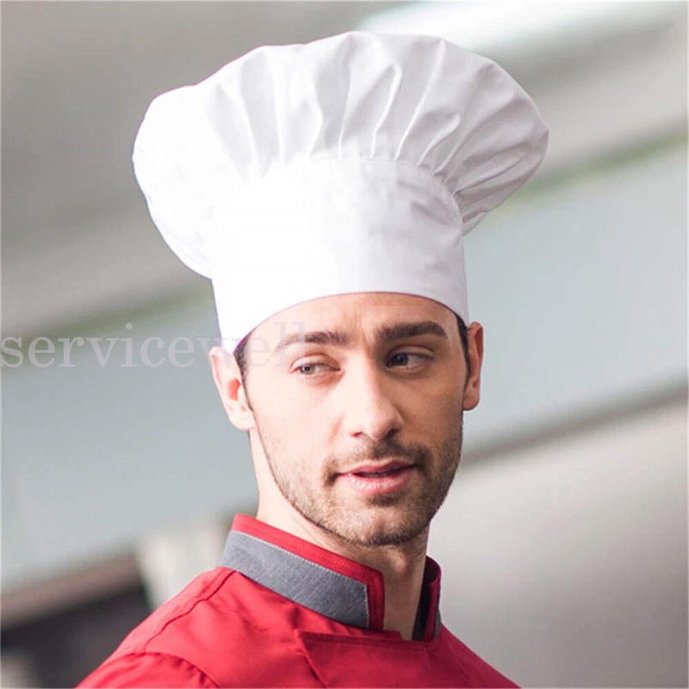 Chef Cook Adjustable Soft Comfy Cap Elastic Kitchen Baker Quality 22cm Hat - Image 6