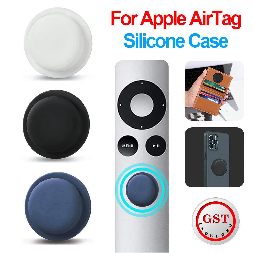 Silicone Case Sleeve Cover Back Adhesive Mount For Apple AirTags Tracker