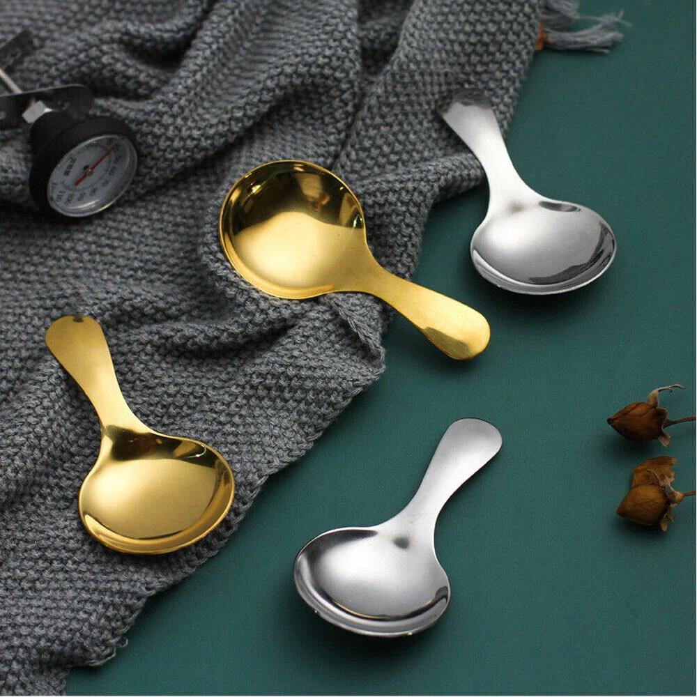 Stainless Steel Spoon Short Handle Sugar Salt SpiceSpoon Tea Coffee Scoop - Image 2