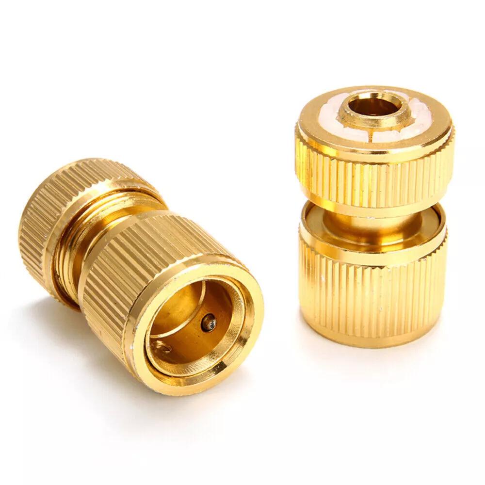 Brass Garden Hose Fittings Lawn Water Pipe Connector Tap Adaptor 1/2 AU - Image 7