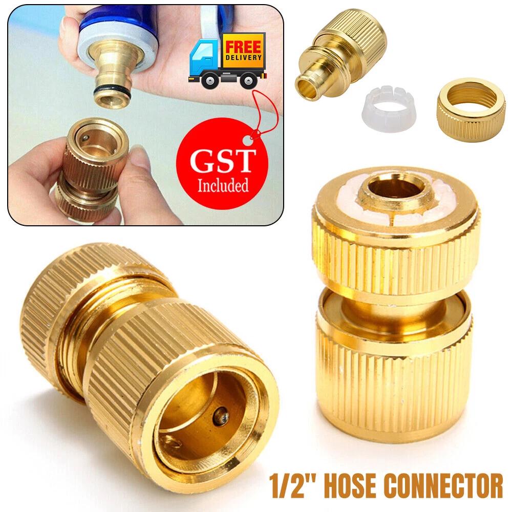 Brass Garden Hose Fittings Lawn Water Pipe Connector Tap Adaptor 1/2  AU