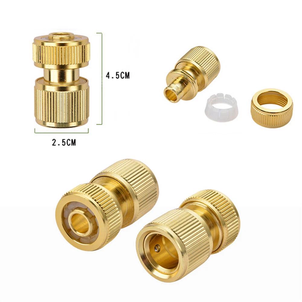Brass Garden Hose Fittings Lawn Water Pipe Connector Tap Adaptor 1/2 AU - Image 2
