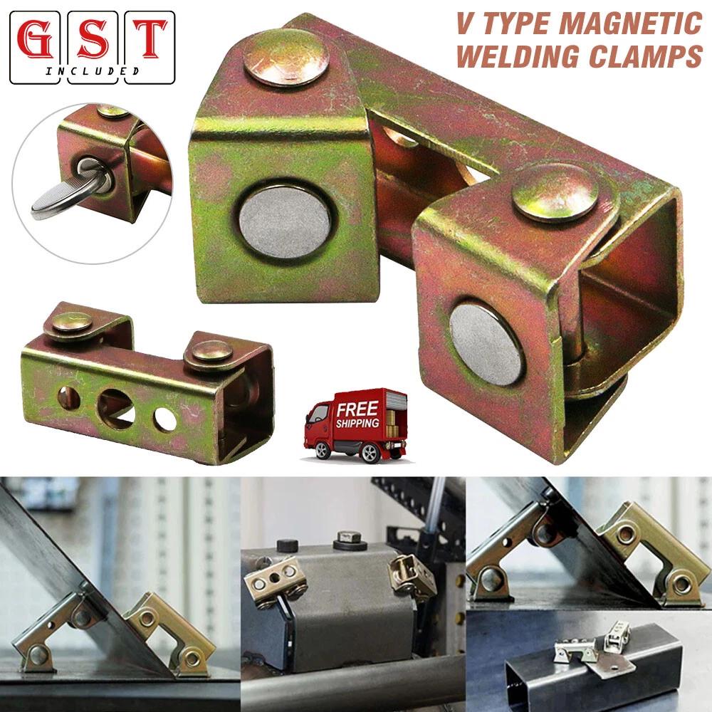 Welding Clamps V Type Magnetic Holder Suspender Fixture Adjustable V-Pads