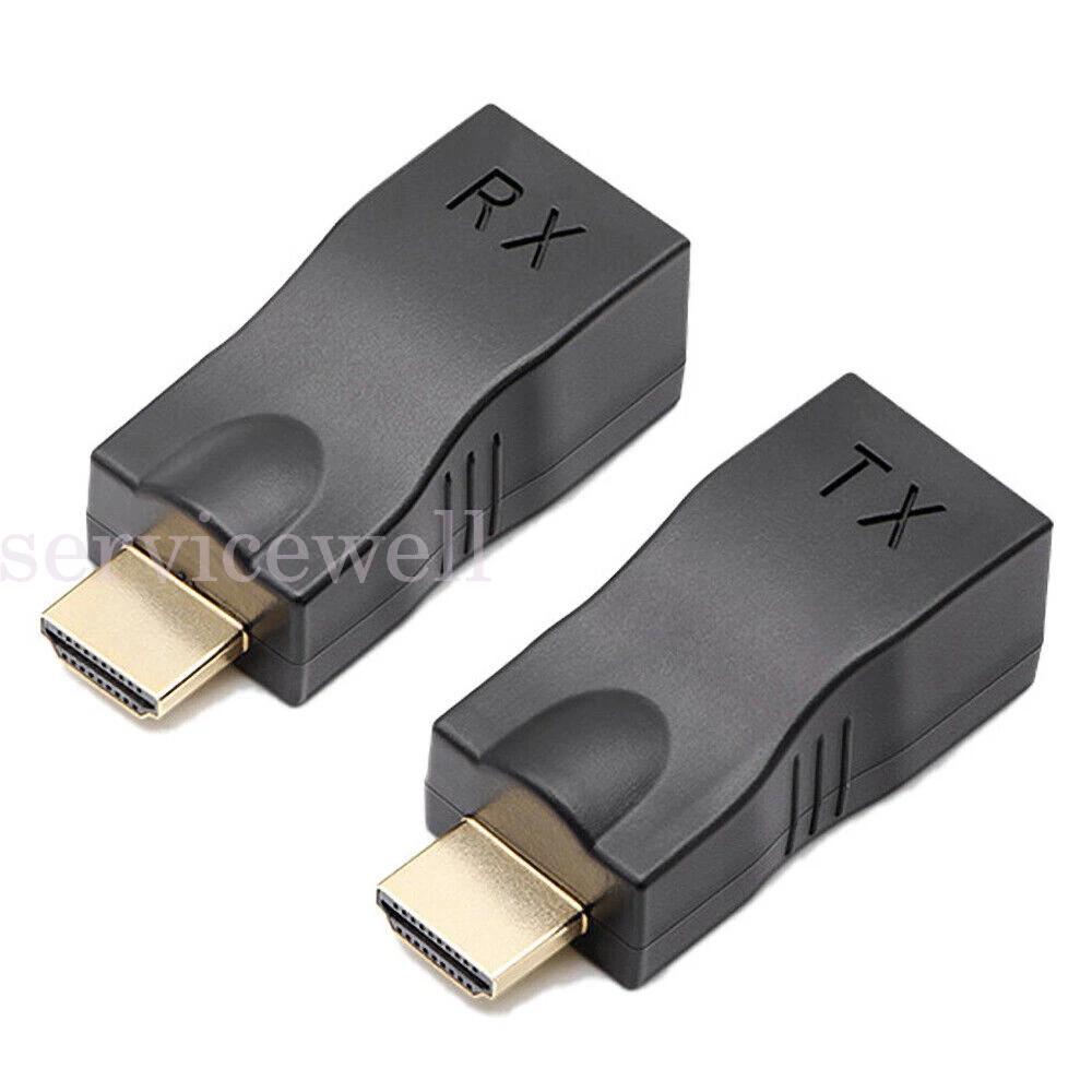 1 Pair HDMI Extender to Dual RJ45 Over Cat 5e/6 Network 1080P Ethernet Adapter - Image 7