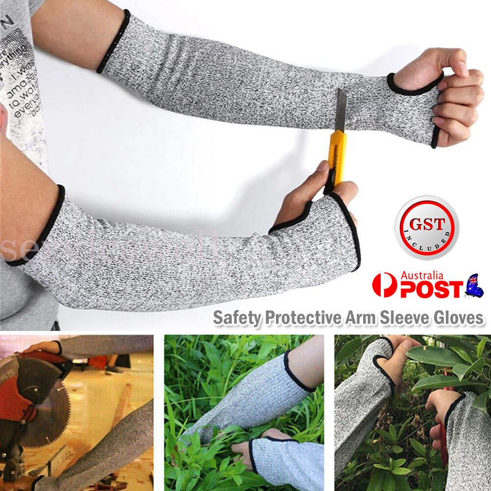 1 Pair Protective Arm Sleeve Guard Cut Proof Anti Cut-Resistant Safety Gloves AU