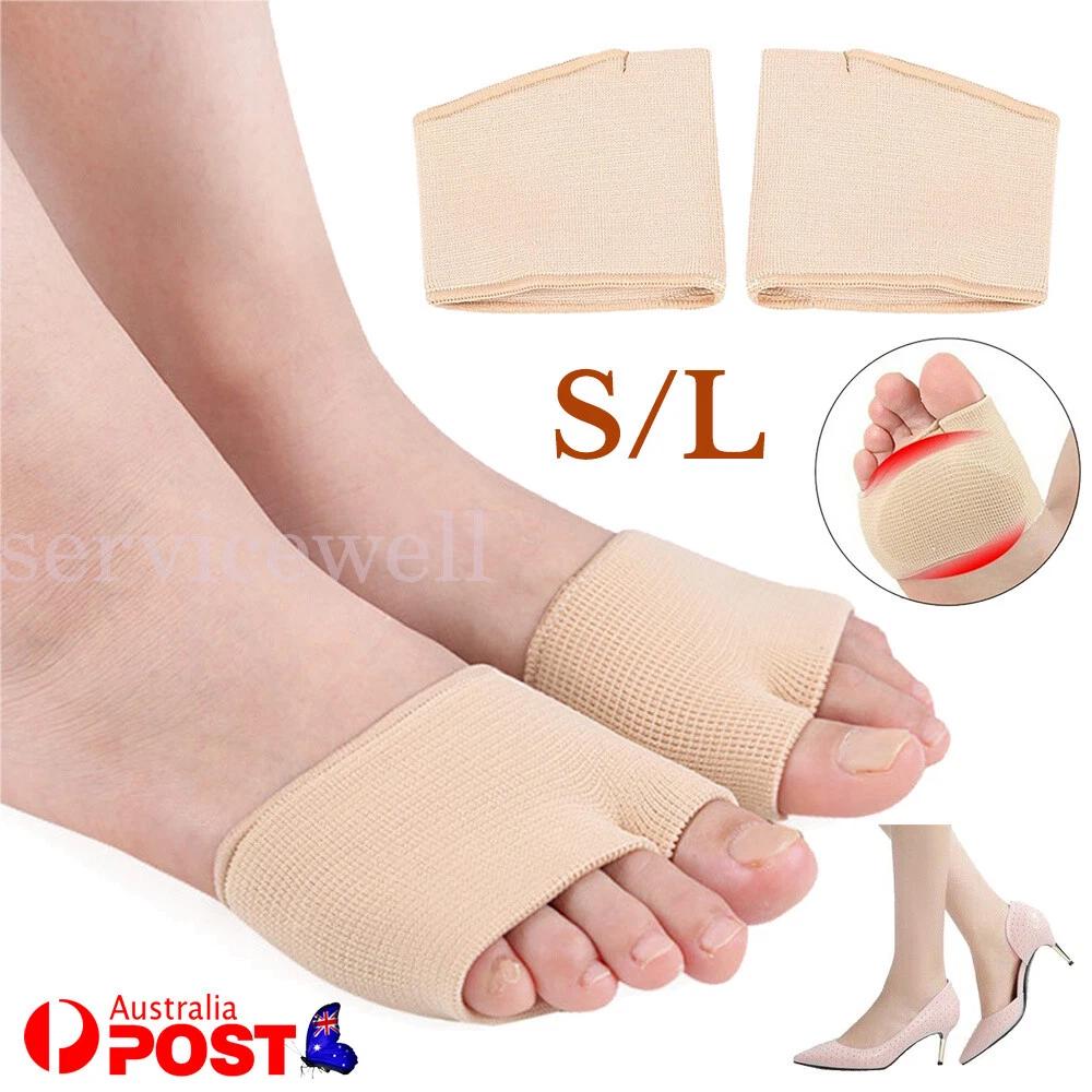 1 pair Metatarsal Pads Gel Sleeve Cushion Forefoot Toe Shoe Insole Large Small