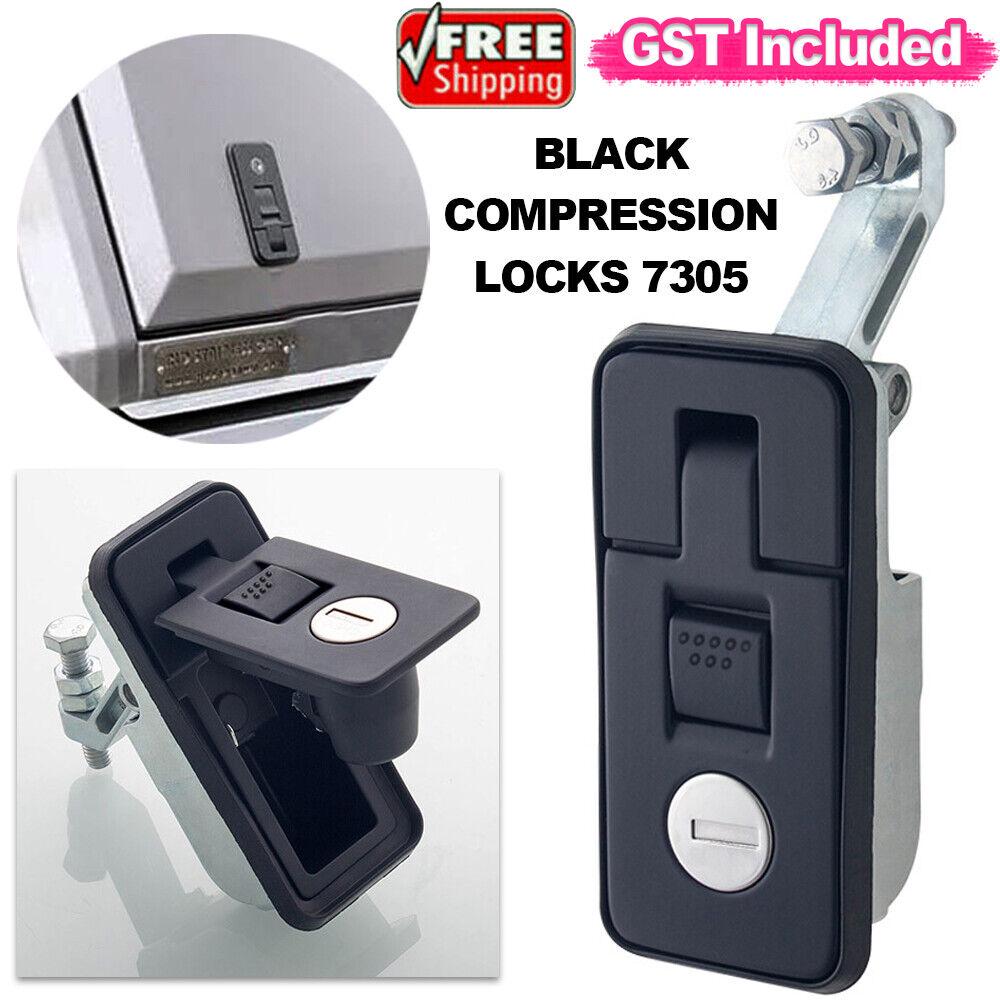 1x Compression Locks Black Push Latch Tool Box Camper Trailer NEW
