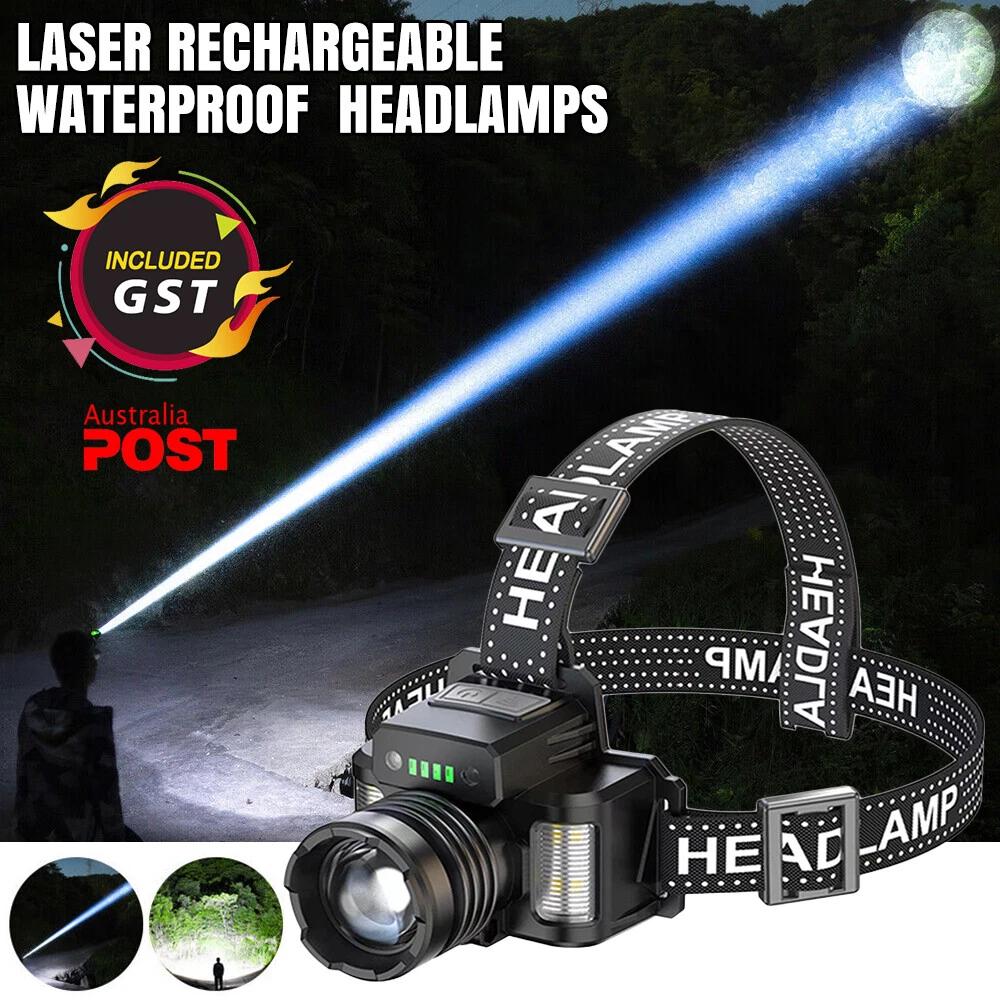 20000LM Rechargeable LED Headlamps Flashlight Torch Light Waterproof Work Lamp