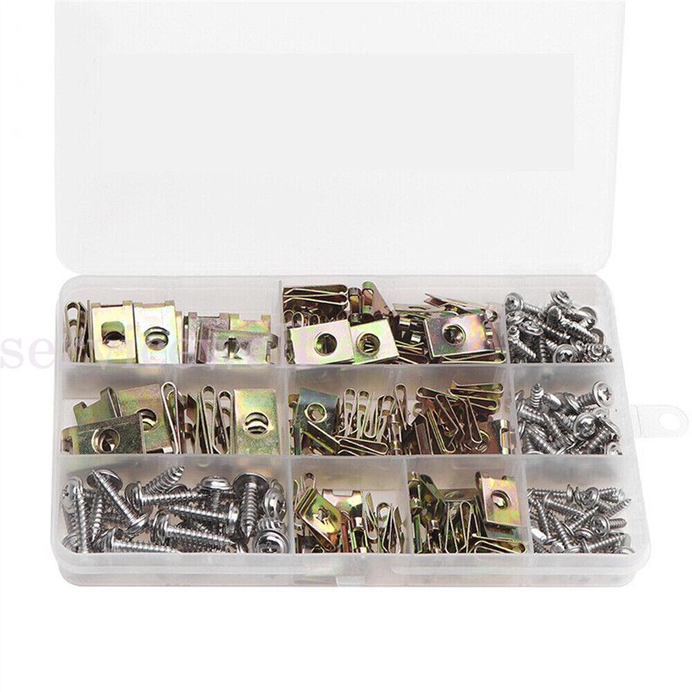 200PCS Stainless Steel U Nuts Bolt Speed Clips Panel Trim Automotive Nut Screws - Image 6