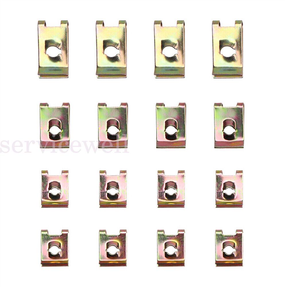 200PCS Stainless Steel U Nuts Bolt Speed Clips Panel Trim Automotive Nut Screws - Image 7