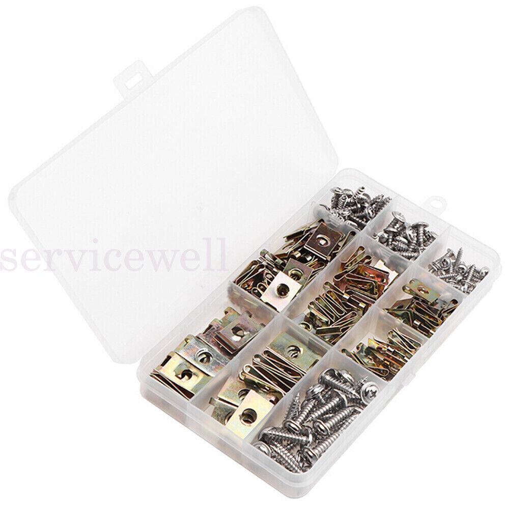 200PCS Stainless Steel U Nuts Bolt Speed Clips Panel Trim Automotive Nut Screws - Image 3