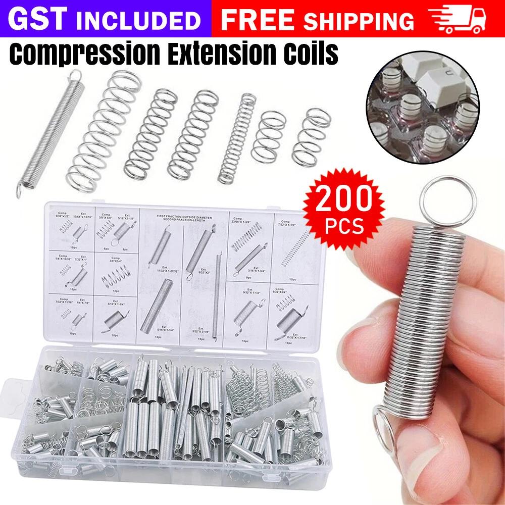 Small Spring Assortment Set Kit Steel Compression Extension Coil AU Stock