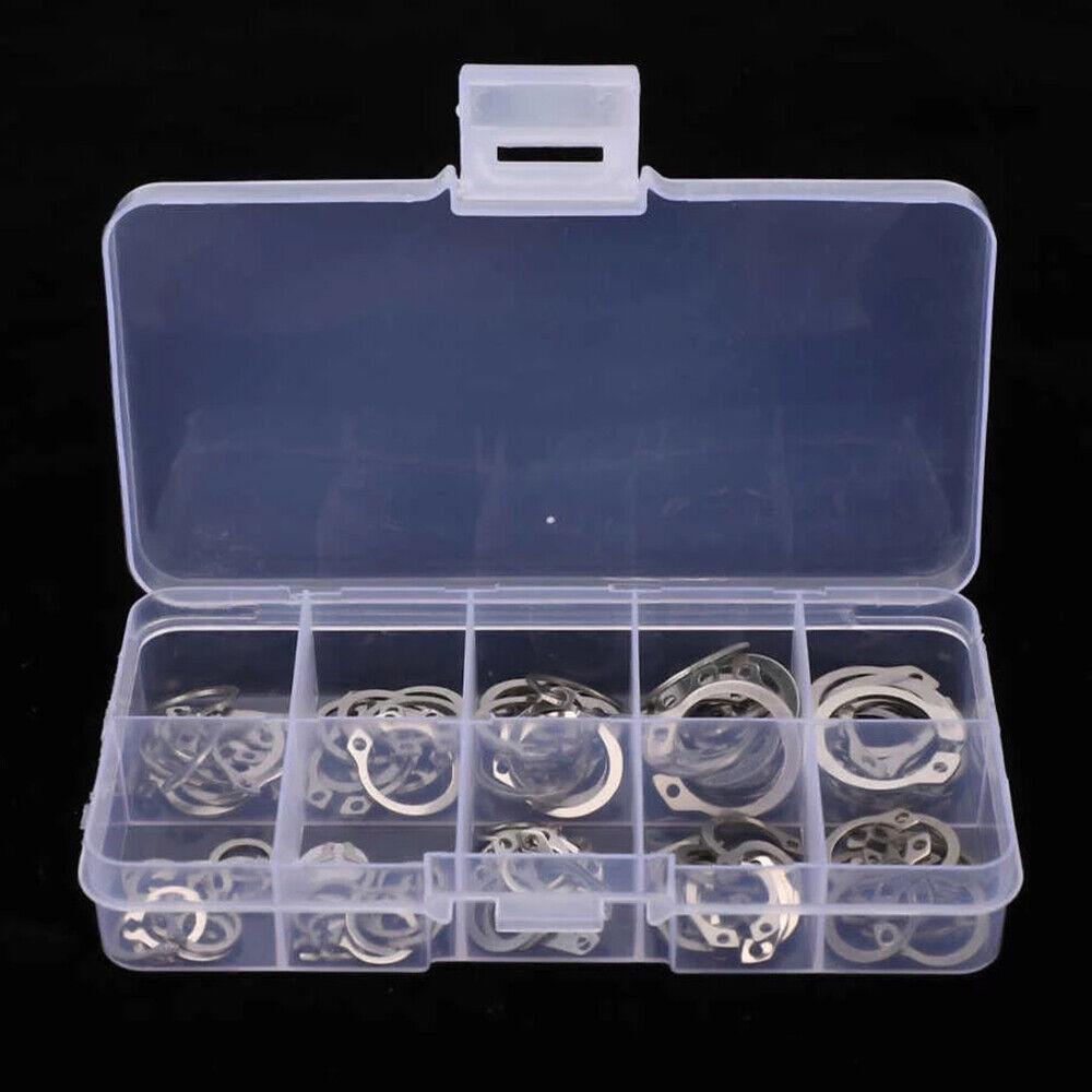200pcs 304 Stainless Steel External Circlip Retaining Clip Ring Kit 8-18mm - Image 5