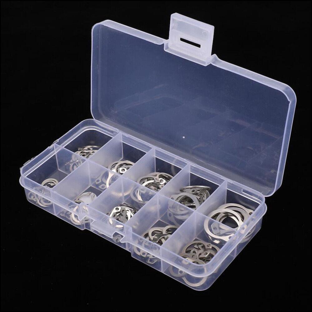 200pcs 304 Stainless Steel External Circlip Retaining Clip Ring Kit 8-18mm - Image 4