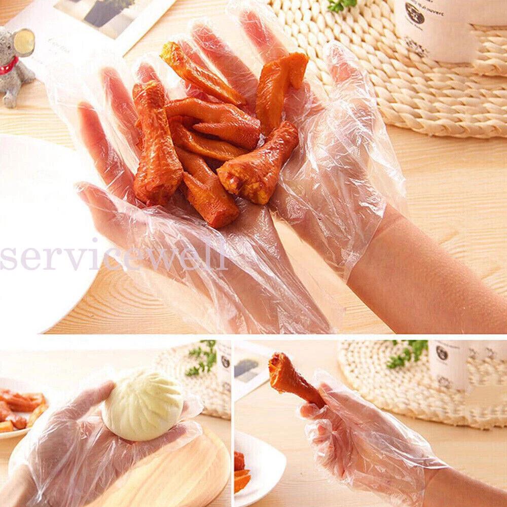 Disposable Plastic Gloves Transparent Food Handling Hygienic Catering - Image 3