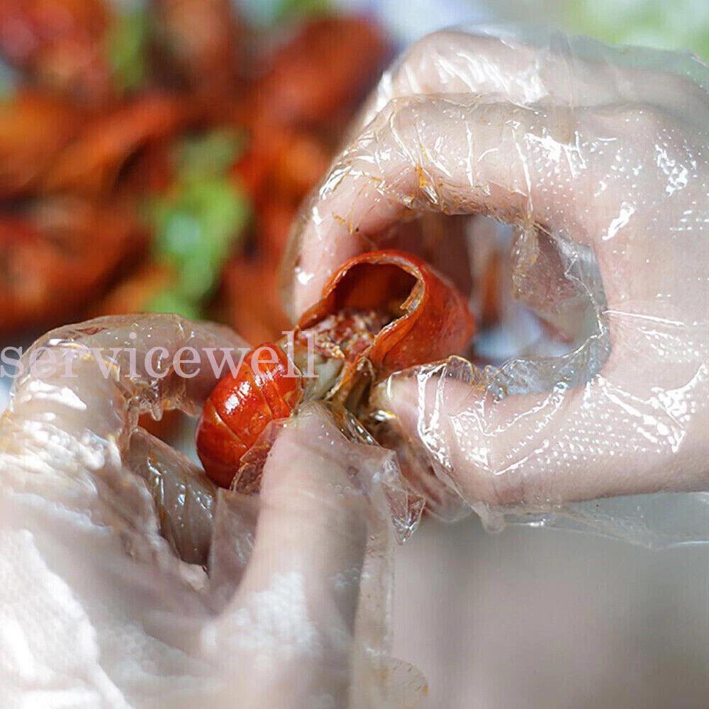 Disposable Plastic Gloves Transparent Food Handling Hygienic Catering - Image 2