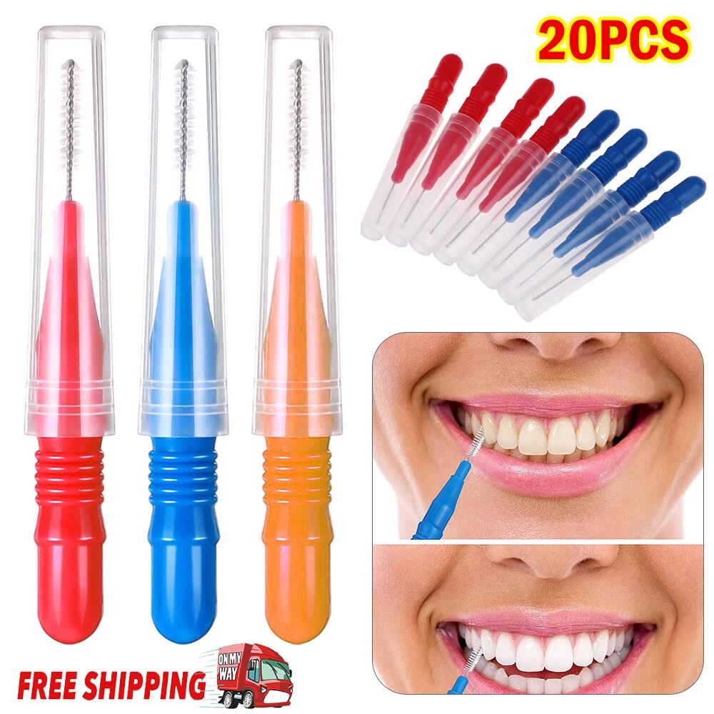 Interdental Brush Floss Sticks Tooth Floss Head Toothpick Cleaning New AU