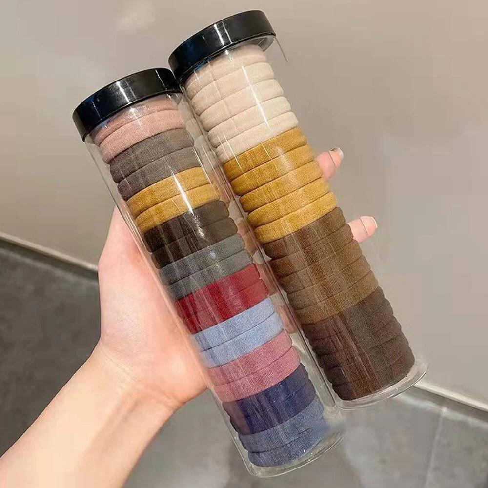 Mixed Hair Ties Thick Elastic Spandex Head Bands Ponytail Girls WomenAU - Image 6