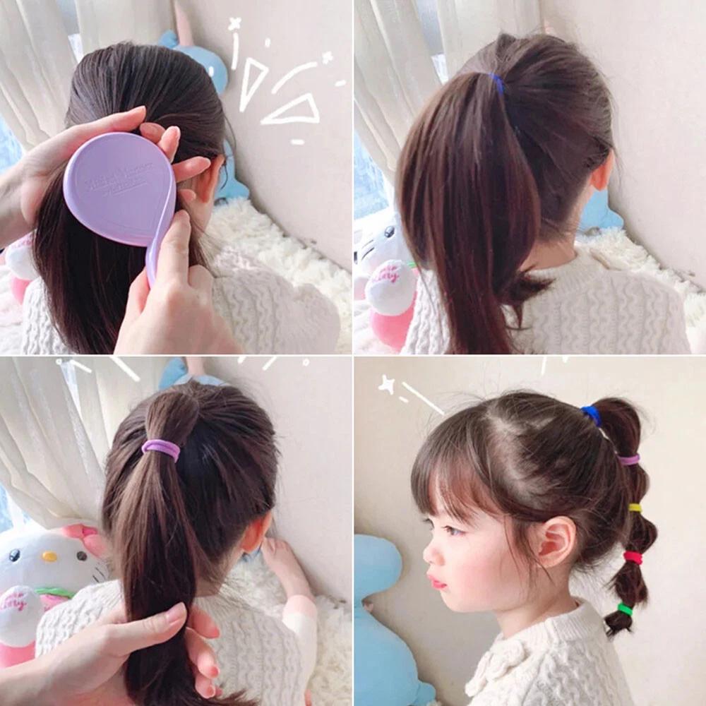 Mixed Hair Ties Thick Elastic Spandex Head Bands Ponytail Girls WomenAU - Image 4