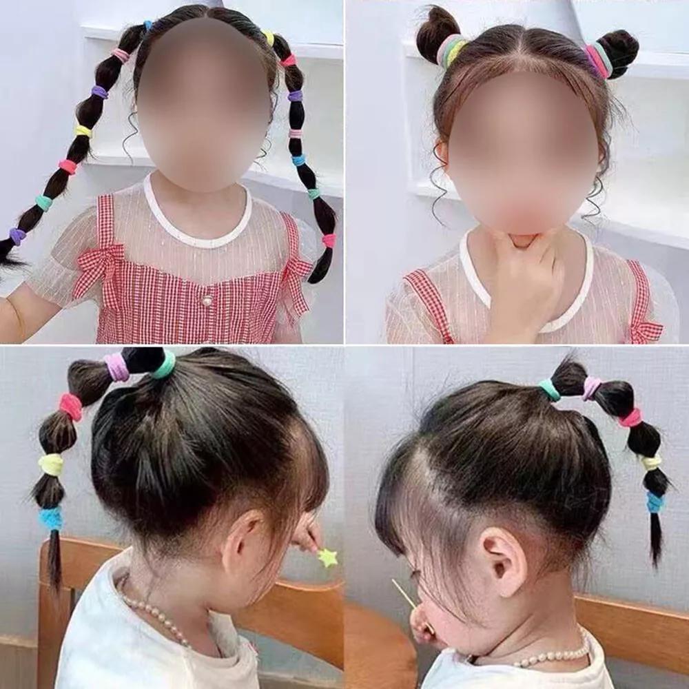 Mixed Hair Ties Thick Elastic Spandex Head Bands Ponytail Girls WomenAU - Image 3